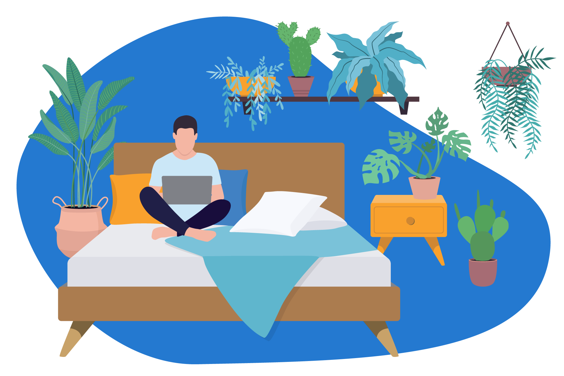 chambre parentale plante